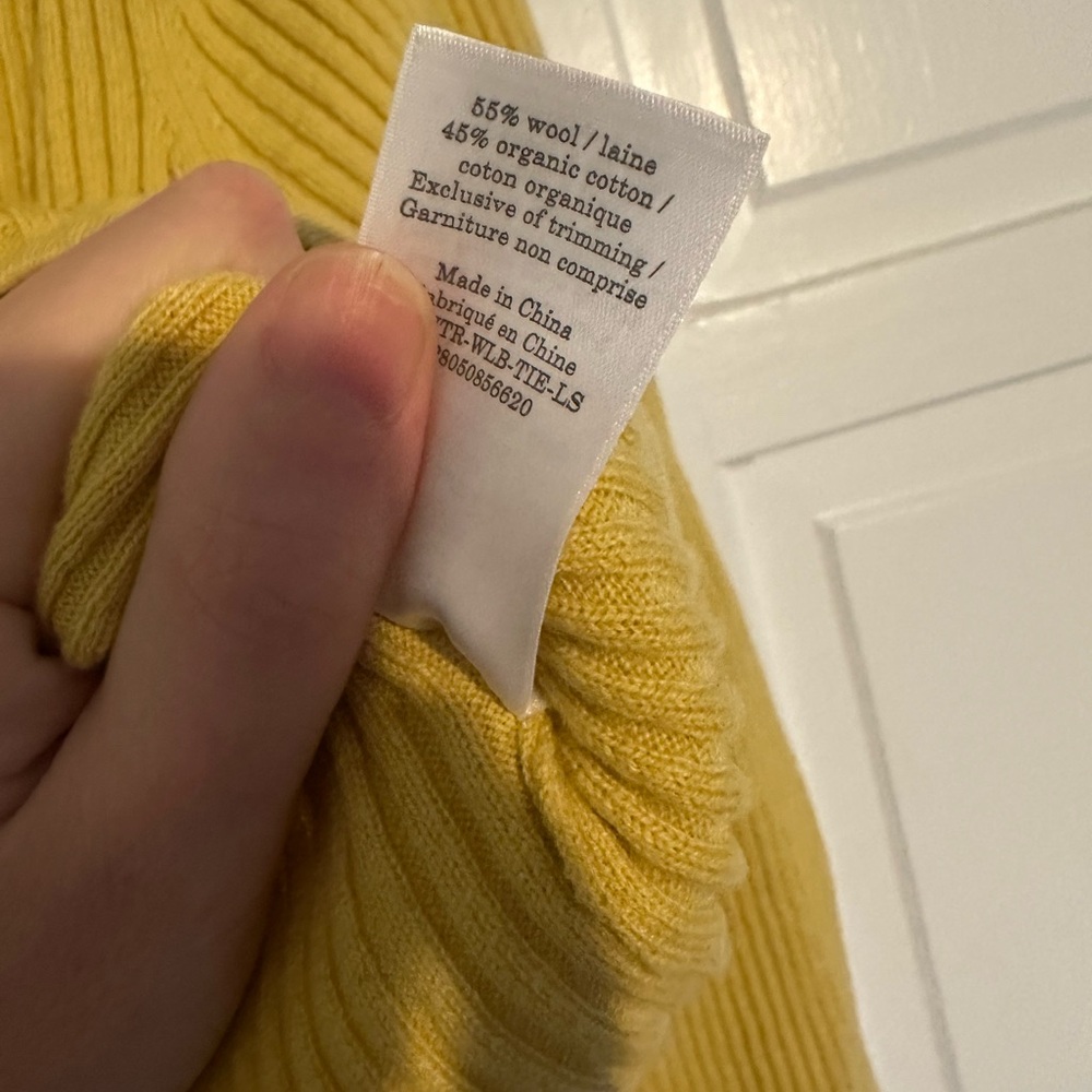 Everlane Yellow Ribbed Crop Top - Picture 9 of 10